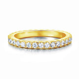 0.70ct Full Diamond Eternity Ring, Round Brilliant Cut Diamonds, 925 Sterling Silver, Yellow Gold Plated
