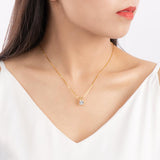 1.00ct Princess Cut Classic Diamond Pendant, 925 Silver, Choose Your Metal Colour