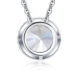2.00ct Round Cut Diamond Halo Pendant, Bridal Halo Diamond Necklace, 925 Silver