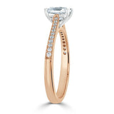 Lab-Diamond Radiant Cut Engagement Ring, Classic Style, Choose Your Stone Size and Metal