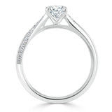 Lab-Diamond Oval Cut Engagement Ring, Classic Style, Choose Your Stone Size and Metal
