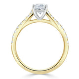 Lab-Diamond Oval Cut Engagement Ring, Classic Style, Choose Your Stone Size and Metal
