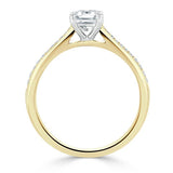 Lab-Diamond Radiant Cut Engagement Ring, Classic Style, Choose Your Stone Size and Metal