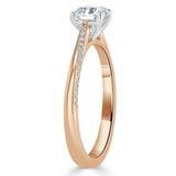 Lab-Diamond Asscher Cut Engagement Ring, Classic Style, Choose Your Stone Size and Metal