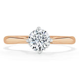 Lab-Diamond, Round Cut Engagement Ring, Classic Style, Choose Your Stone Size and Metal