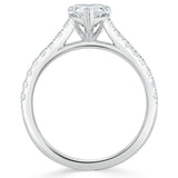 Lab-Diamond Heart Cut Engagement Ring, Classic Style, Choose Your Stone Size and Metal