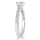 Lab-Diamond Heart Cut Engagement Ring, Classic Style, Choose Your Stone Size and Metal