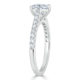 Lab-Diamond Heart Cut Engagement Ring, Classic Style, Choose Your Stone Size and Metal