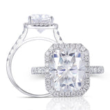 5.00ct Cushion Cut Moissanite, Classic Engagement Ring, 14Kt 585 White Gold