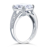 6.00ct Radiant Cut Diamond Engagement Ring, 925 Sterling Silver