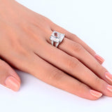 6.00ct Radiant Cut Diamond Engagement Ring, 925 Sterling Silver