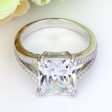 6.00ct Radiant Cut Diamond Engagement Ring, 925 Sterling Silver