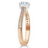 Lab-Diamondf Asscher Cut Engagement Ring, Classic Style, Choose Your Stone Size and Metal