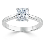 Lab-Diamond Radiant Cut Engagement Ring, Classic Style, Choose Your Stone Size and Metal