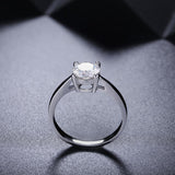 Lab-Diamond Classic Round Cut Engagement Ring, Choose Your Stone Size and Metal