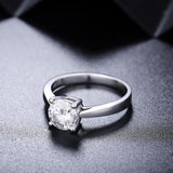 Lab-Diamond Classic Round Cut Engagement Ring, Choose Your Stone Size and Metal