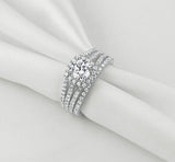 1.80ct Round Cut Engagement Ring, Bridal Ring Set, 925 Sterling Silver