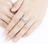 1.80ct Round Cut Engagement Ring, Bridal Ring Set, 925 Sterling Silver