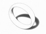 Court Shaped Wedding Band, Polished Finish, Choose Your Metal & Width