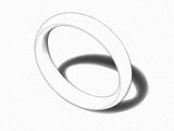 Court Shaped Wedding Band, Polished Finish, Choose Your Metal & Width