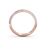 Double Edged Half Eternity Ring, Round Cut