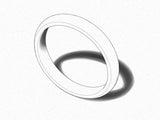 D Shaped Wedding Band, Polished Finish, Choose Your Metal & Width