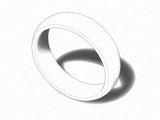D Shaped Wedding Band, Polished Finish, Choose Your Metal & Width