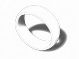 D Shaped Wedding Band, Polished Finish, Choose Your Metal & Width