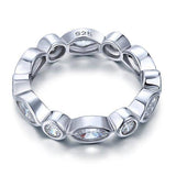 1.50ct Marquise Cut, Full Diamond Eternity Ring, 925 Sterling Silver