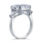 8.00ct Classic Radiant Cut Diamond Engagement Ring, 925 Silver