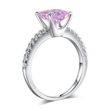1.50ct Princess Cut Vivid Pink Diamond Ring