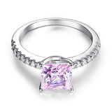 1.50ct Princess Cut Vivid Pink Diamond Ring