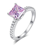 1.50ct Princess Cut Vivid Pink Diamond Ring