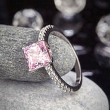1.50ct Princess Cut Vivid Pink Diamond Ring