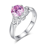 1.25ct Vintage Pink Diamond Ring, Round Brilliant Cut Engagement Ring