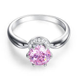 1.25ct Pink Diamond, Round Brilliant Cut, 925 Sterling Silver