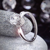 1.25ct Classic Round Brilliant Cut Diamond Engagement Ring, 925 Sterling Silver