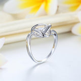 0.25ct Contemporary Spinning Diamond Ring, Round Cut, 925 Silver