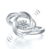 0.25ct Contemporary Spinning Diamond Ring, Round Cut, 925 Silver
