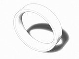 Flat Court Shaped Wedding Band, Polished Finish, Choose Your Metal & Width
