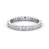 Full Eternity Ring, Round Cut Rub Over Setting