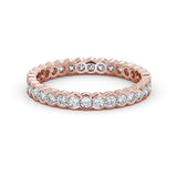 Full Eternity Ring, Round Cut Rub Over Setting