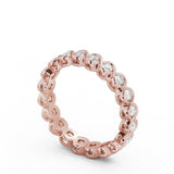 Full Eternity Ring, Round Cut Rub-Over Setting