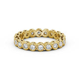 Full Eternity Ring, Round Cut Rub-Over Setting