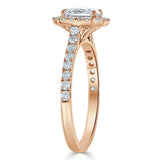 1.45ct Radiant Cut Moissanite Engagement Ring, Classic Style, Available in White Gold, Platinum, Rose Gold or Yellow Gold