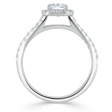 Lab-Diamond Radiant Cut Halo Engagement Ring, Classic Style, Choose Your Stone Size and Metal