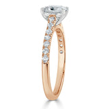 Lab-Diamond Radiant Cut Engagement Ring, Classic Style, Choose Your Stone Size and Metal