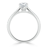 Lab-Diamond Radiant Cut Engagement Ring, Classic Style, Choose Your Stone Size and Metal