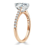 Lab-Diamond Pear Cut Engagement Ring, Classic Style, Choose Your Stone Size and Metal