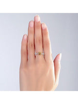 1.20ct Round Cut Citrine Engagement Ring, Available in 14kt or 18kt White, Yellow or Rose Gold